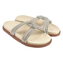 Women Flat Sandals - 米色 - 查看 3