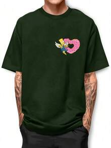Men T-Shirts - 軍綠色 - 查看 1