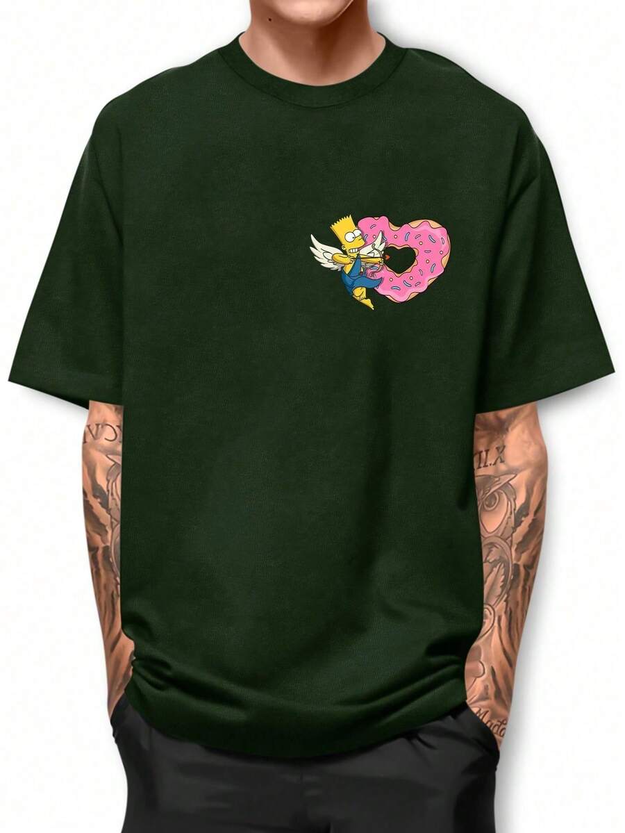 Men T-Shirts - 軍綠色 - 查看 1