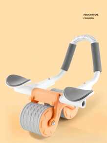 Roda Abdominal Automática E Recuperável Conjunto De Roda De Exercício Abdominal Com Função De Rebobinamento Com Suporte de Celular