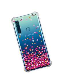 Capa Capinha Anti Shock Personalizada Modelos GALAXY A9 2018 (0809) Coração Amor 18 - Damasco - Visão 2