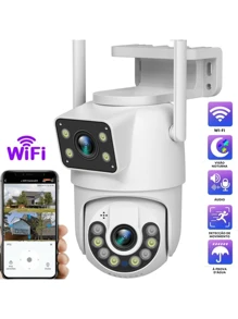 [TECNOLOGIA 2024]Kit com 2/3/4 Câmeras 360° APP ICSEE Wifi! Visão Noturna + Alerta de Movimento em Tempo Real  Proteção Total [FRETE GRÁTIS HOJE] - Branco - Visão 6