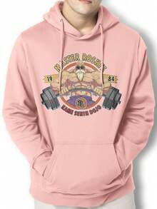 Men Hoodies - 淺粉色 - 查看 1