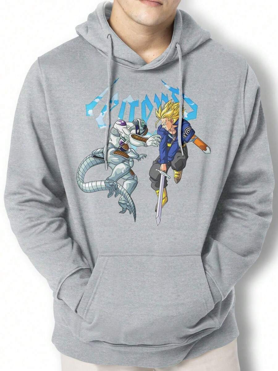 Men Hoodies - 淺灰色 - 查看 1