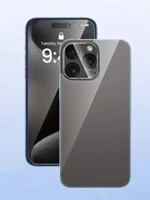 [6 en 1] Protector de pantalla compatible con iPhone 11 12 Mini 13 14 15 Plus Pro Max y protector trasero y protector de pantalla delantera con protector de lente de cámara [2+2+2 paquetes] de vidrio templado - transparente - Ver 5