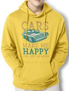 Men Hoodies - 黃色 - 查看 1