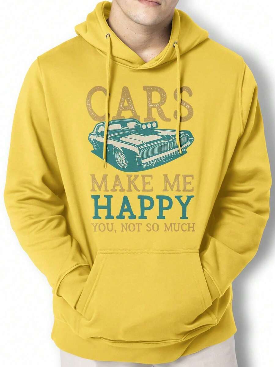 Men Hoodies - 黃色 - 查看 1