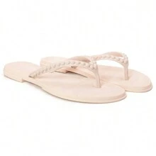 Women Flip-Flops - Màu be - Xem 2