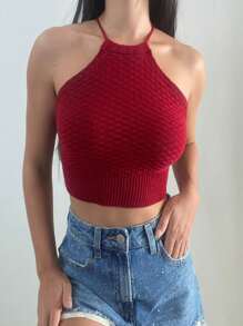 Women Tops - 紅色 - 查看 2