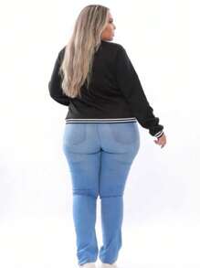 Plus Size Jackets - Zwart - Bekijken 2