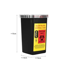 CONTENEDOR DE RESIDUOS PELIGROSOS PUNZOCORTANTES RPBI - Negro - Ver 8