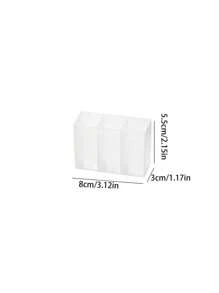 1pc Wall-Mounted Storage Box For Storing Cosmetic Jewelry, Makeup Tools In The Bathroom, Minimalist Design - Clear - View 5