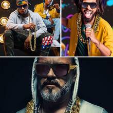 4 Piezas Conjuntos De Disfraces De Hip Hop De Los Años 80 Y 90 Para Mujeres, Accesorios Con Lentes De Sol, Cadena De Cuerda Dorada Falsa, Anillo Y Pulsera. Perfectos Para Decoraciones De Fiestas De Los 80s Y 90s - multicolor - Ver 7