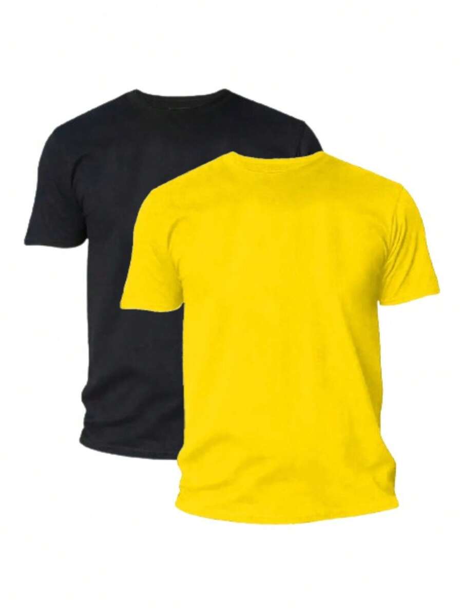 Men T-Shirts - 黃色 - 查看 1