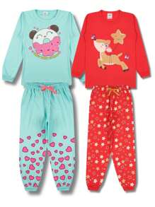Baby Girls Pajamas - 彩色 - 查看 4