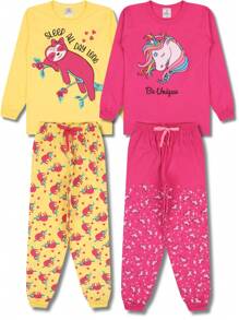Baby Girls Pajamas - 彩色 - 查看 6