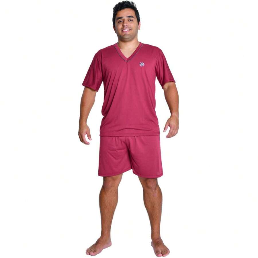 Men Loungewear Onepieces - Burgundy - View 1