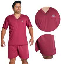 Men Loungewear Onepieces - Burgundy - View 2