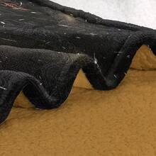 Coverlet With Shearling, Fleece Flannel Fabric With Shearling - Gold - View 3