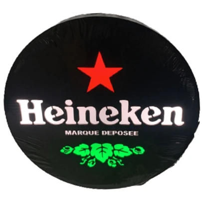 Placa Letreiro Redondo Escrito " Heineken " Bivolt
