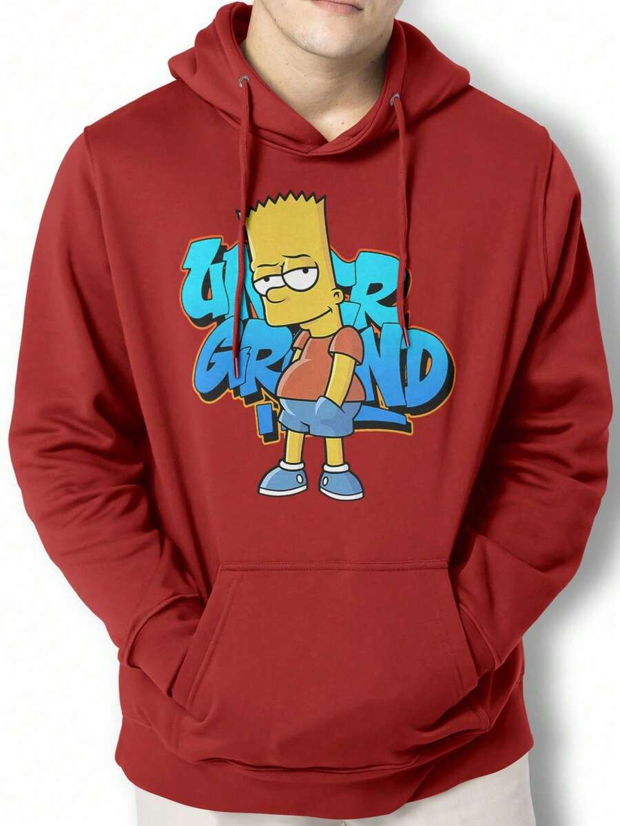 Men Hoodies - 紅色 - 查看 1