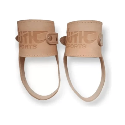 Grillete Piel Talonera Natural Para Crossfit Gym Polea Unisex