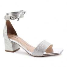 MODARPE Women Heeled Sandals - Silver - View 3