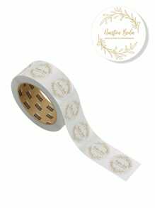 100 stickers, calcomanía, pegantina etiquetas NUESTRA BODA, 4 CM - Dorado - Ver 4