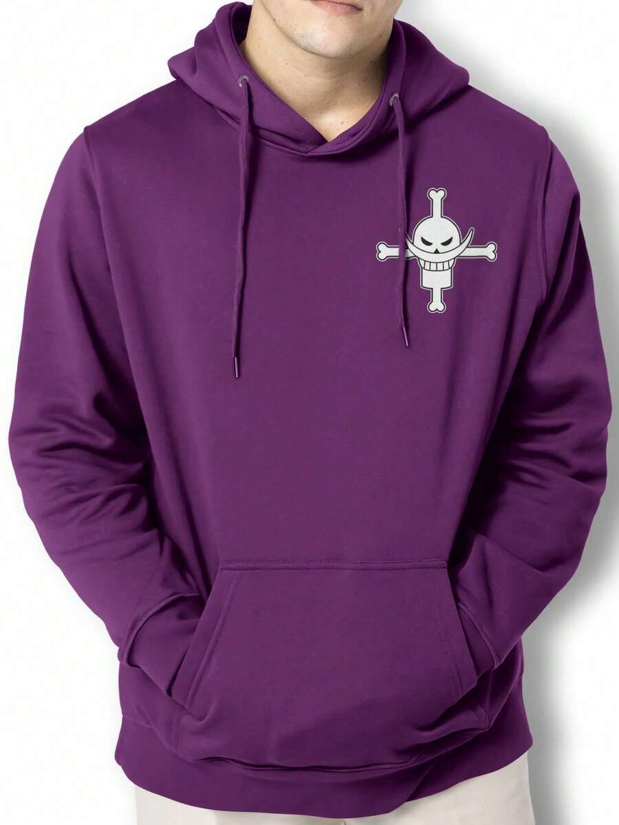 Men Hoodies - 紫色 - 查看 1