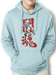 Men Hoodies - 淺藍色 - 查看 1