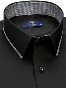 Men Shirts - 黑色 - 查看 1