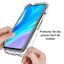 CELULARTE Funda para Samsun modelos nuevos Galaxy A16 S24 A05 A05S A15 A14 A24 A25 360° 2 en 1 Bicolor Protector Difuminado Transparente Uso Rudo Navidad - Azul y blanco - Ver 4