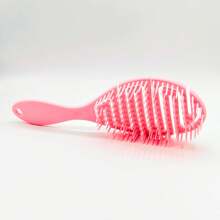Cepillo Desenredante Ultra Suave Mango Ergonómico Cabello Rizado o Liso Húmedo o Seco Todo Tipo de Cabello Cepillo Hueco - Rosa - Ver 3