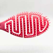 Cepillo Desenredante Ultra Suave Mango Ergonómico Cabello Rizado o Liso Húmedo o Seco Todo Tipo de Cabello Cepillo Hueco - Rosa - Ver 8