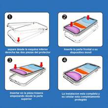 CELULARTE Funda para Samsun modelos nuevos Galaxy A16 S24 A05 A05S A15 A14 A24 A25 360° 2 en 1 Bicolor Protector Difuminado Transparente Uso Rudo Navidad - Azul y blanco - Ver 6