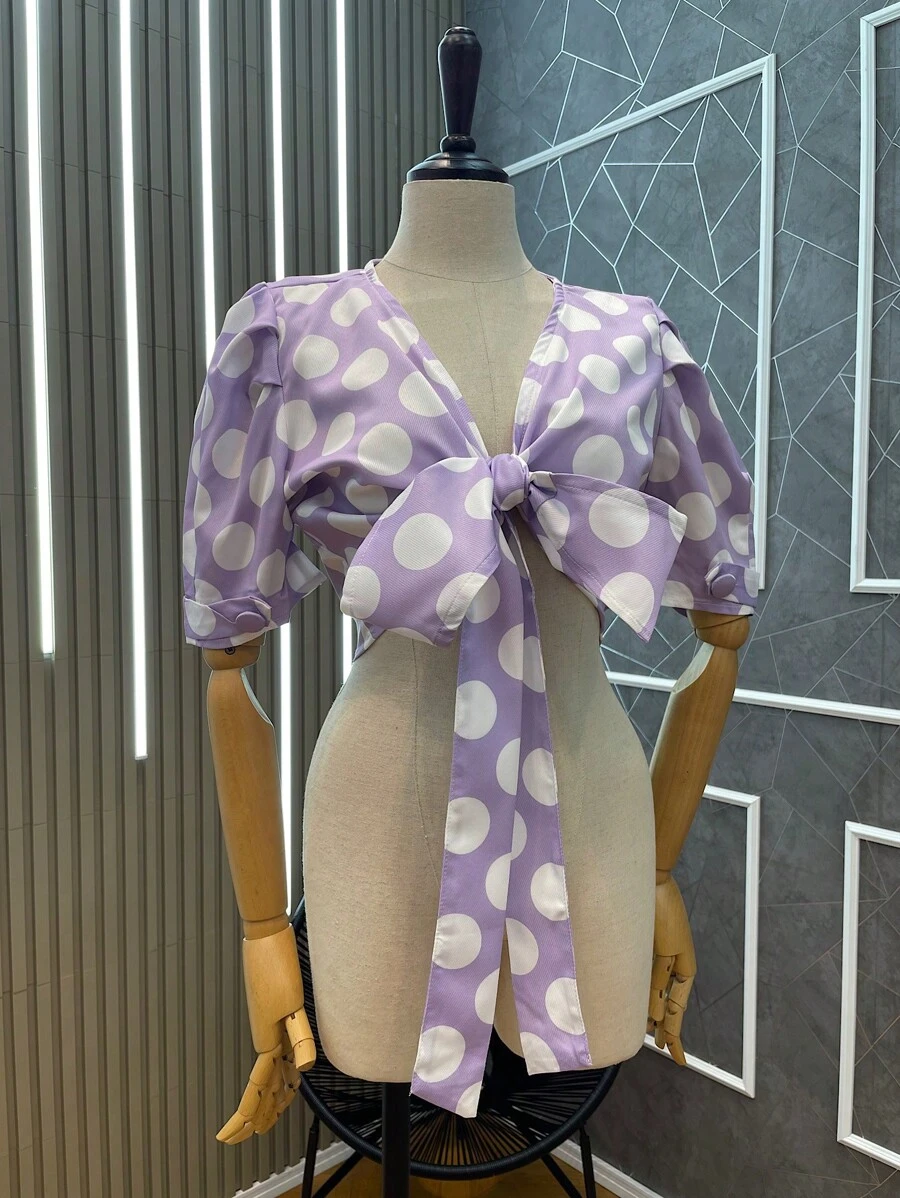 Women Tops - 紫色 - 查看 1