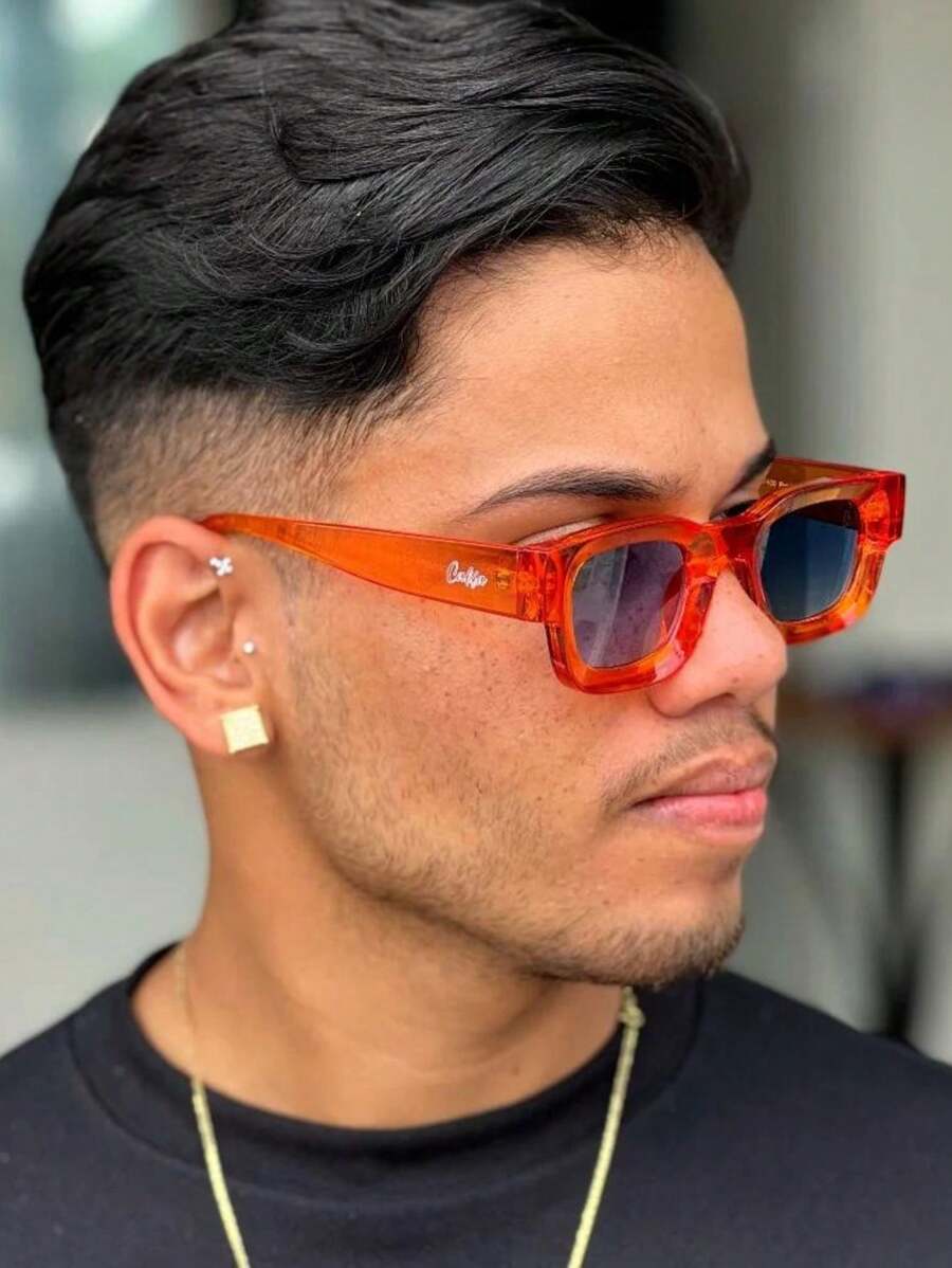 Gafas De Sol Vintage Para Hombres - Naranja - Ver 1