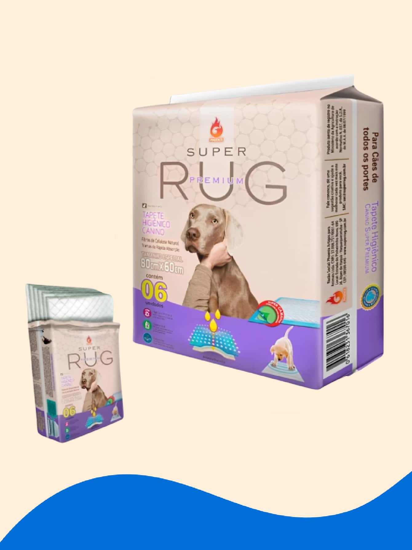 Pet Bed & Crate Mat - Blue - View 1