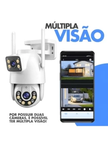 [TECNOLOGIA 2024]Kit com 2/3/4 Câmeras 360° APP ICSEE Wifi! Visão Noturna + Alerta de Movimento em Tempo Real  Proteção Total [FRETE GRÁTIS HOJE] - Branco - Visão 5