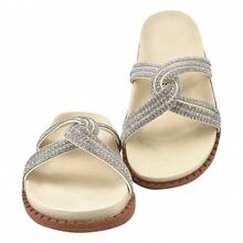 Women Flat Sandals - 米色 - 查看 5