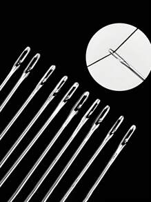 1box,12 PCS Needles, Assorted Self Threading Needles Sewing Needles, Multi-Size Side Opening Stainless Steel Darning Sewing Household Hand Tools The Needle Packaging Is Sent Randomly, Tools For Men