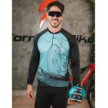 Cycling Jersey Sets - 藍色 - 查看 2