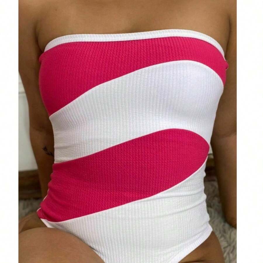 Body Plus Size - Boby Bicolor - Body Tomara que Caia