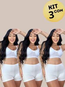 Women Safety Shorts - 白色 - 查看 1