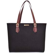 Bolsa Feminina Shopper Lisa Executiva Grande Sacola De Ombro Faculdade Notebook Trabalho Passeio + Necessaire