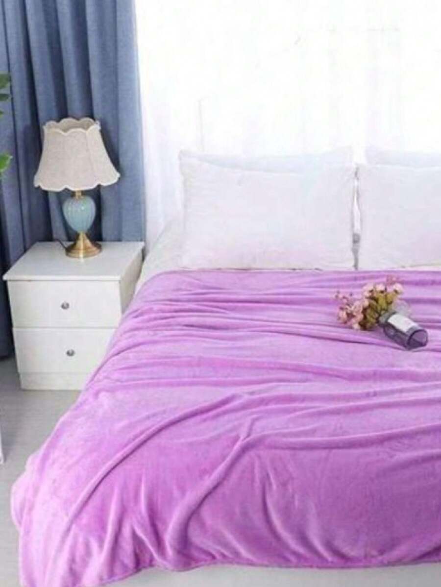 Cobertor Ligero Liso Matrimonial Hotelero Suave Y Calientito, Cobija Suave, Acogedora, Frazada Para el Frío, Diferentes Colores a Elegir, Cobija Para Cama Con Diseño Liso, Decoración de Hogar Elegante, Frazada  Cómoda, Cobija Cálida - Rojo violeta - Ver 1