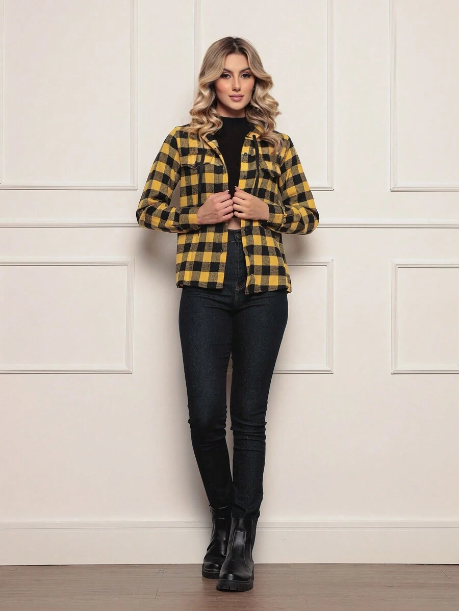 Women Blouses - 黃色 - 查看 1