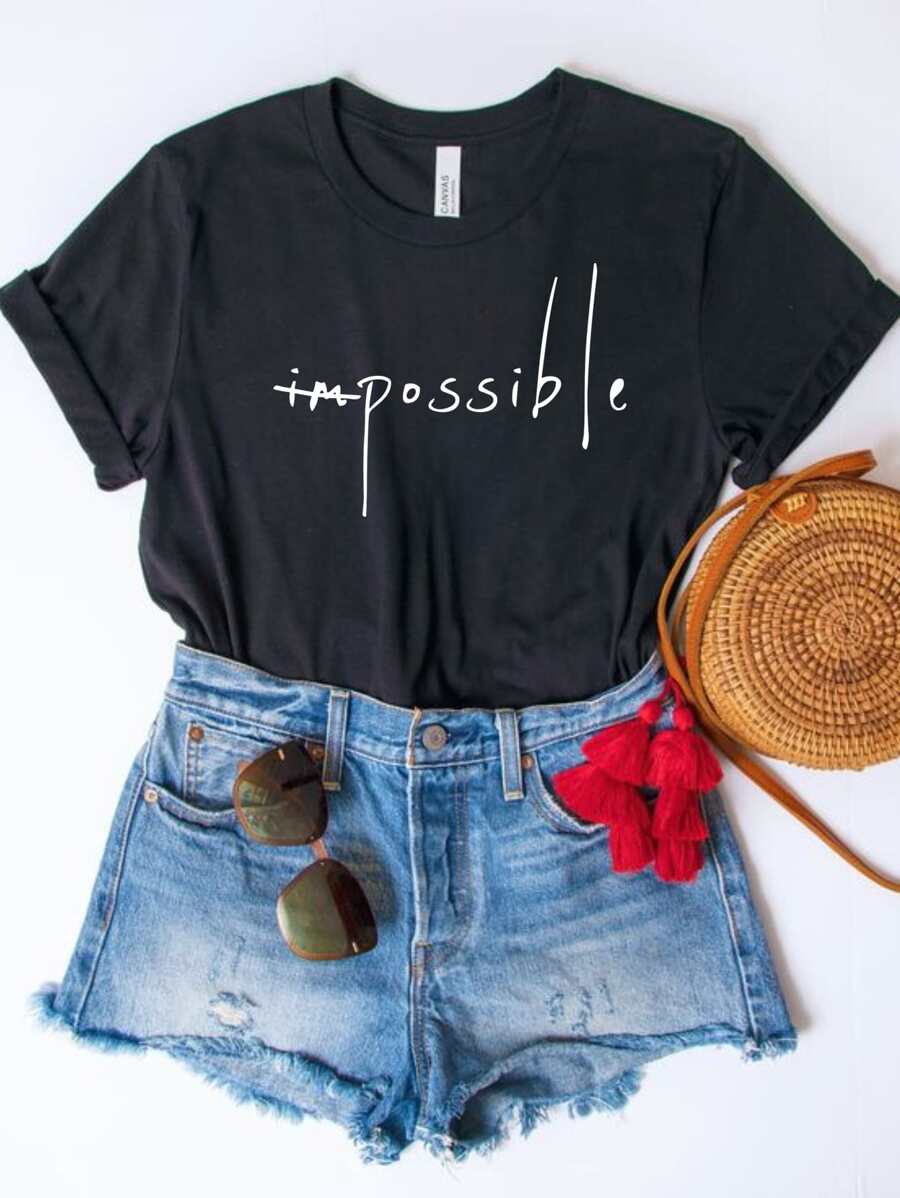 Women T-Shirts - 黑色 - 查看 1