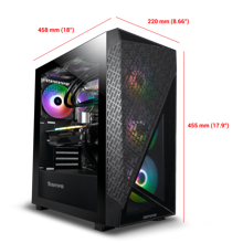 IBUYPOWER -  Gaming PC Desktop - AMD Ryzen 7 7700X - NVIDIA GeForce RTX 4070 12GB - 32GB DDR5 RGB RAM - 2TB NVMe SSD SlateMeshA7N4701 - Black - 美規B型插(110-127V) - 查看 5