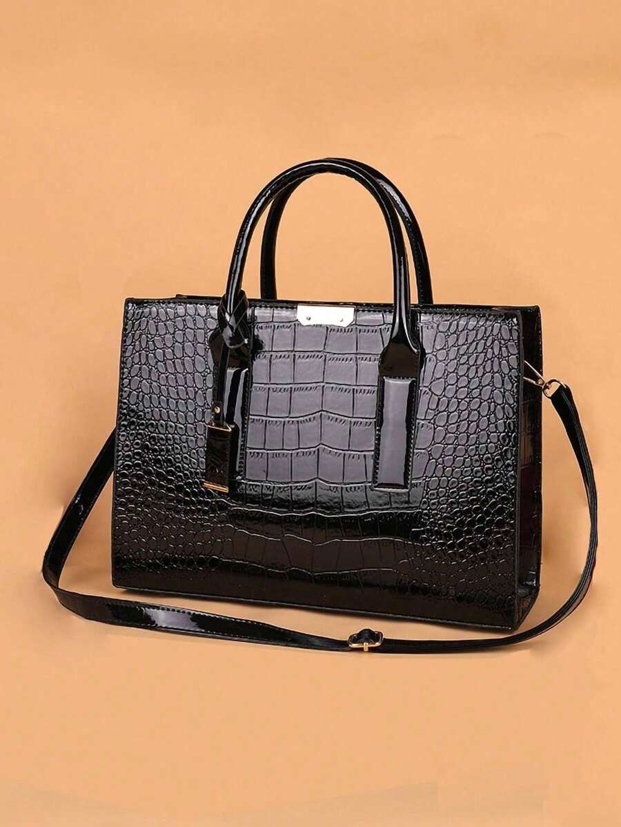 New Arrival Crocodile Pattern Handbag With Accessories, Bag For Women Elegant, Eye-Catching Work Bags For Women
